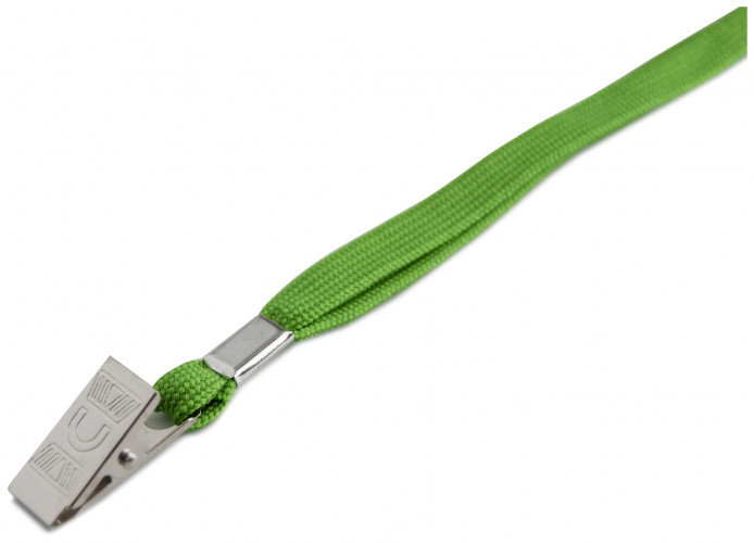 Держатель для бейджа Silwerhof 45см клип текстиль зеленый (упак.:10шт)