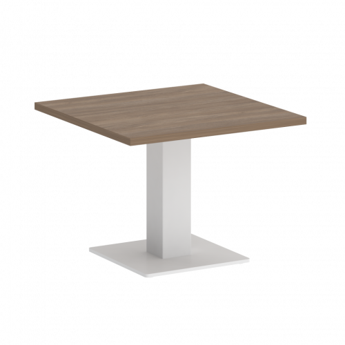 Home Office Стол журнальный квадратный VR.SP-5-60.2G Дуб аризона/Белый металл 600*600*453