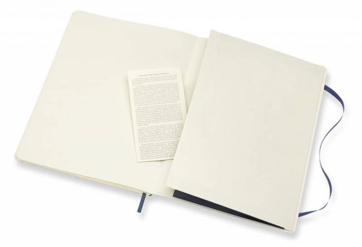 Блокнот Moleskine CLASSIC SOFT QP623B20 XLarge 190х250мм 192стр. нелинованный мягкая обложка синий сапфир