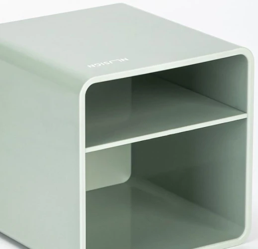 Подставка Deli NS011green Nusign 2отд. для письменных принадлежностей 84х84х86мм зеленый пластик