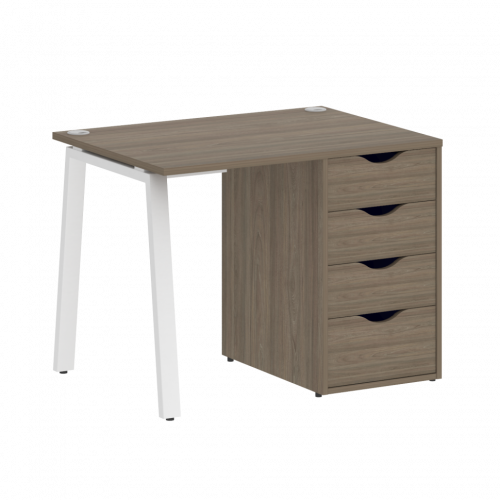 Home Office Стол письменный VR.SP-3-98.4.A Вяз/Белый металл 980*720*750