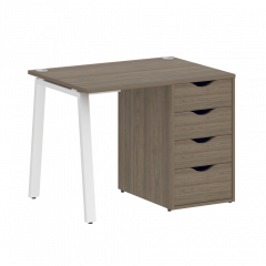 Home Office Стол письменный VR.SP-3-98.4.A Вяз/Белый металл 980*720*750
