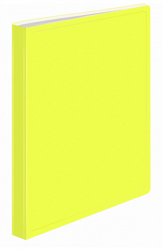 Папка с 10 прозр.вклад. Бюрократ Double Neon DNE07V10YEL A4 пластик 0.7мм желтый