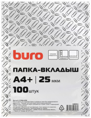 Папка-вкладыш Buro глянцевые А4+ 25мкм (упак.:100шт)