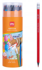 Карандаш цв. Deli 7073-48 пластик ассорти 48цв. туба пл. ластик