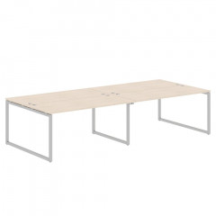 Стол 4-х местный XQWST 3214 Бук Тиара/Алюминий 3206х1406х750