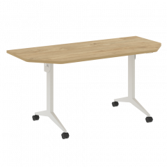 X-Pull Стол складной мобильный X.M-7.T2 Тиквуд светлый/Белый металл 1580*720*753