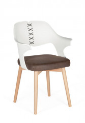 Кресло руководителя  Cool CX0809M brown+white