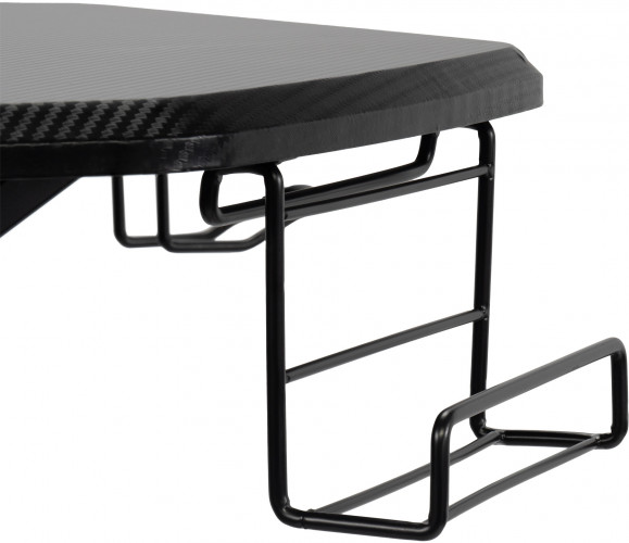 Стол игровой Оклик 531G столешница МДФ карбон каркас черный 126х60см