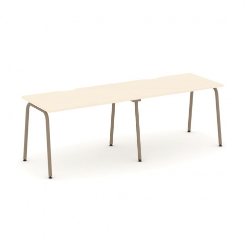 Estetica Рабочая станция на 2 места ES.RS-2.2-VK Сатин/Латте металл 2360*730*750