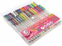 Набор ручек гелев. Silwerhof Монстрики Mix d=1мм блистер (36шт) 36цв. блестки/металлик/неон