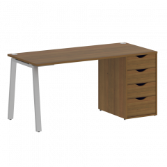 Home Office Стол письменный VR.SP-3-158.4.A Орех/Серый металл 1580*720*750