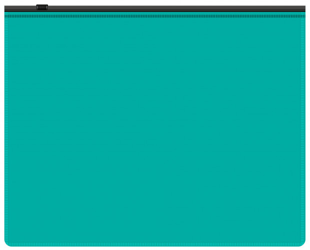 Папка на молнии ZIP Бюрократ -BPM5ATURGBL A5 полипропилен 0.15мм бирюзовый цвет молнии черный