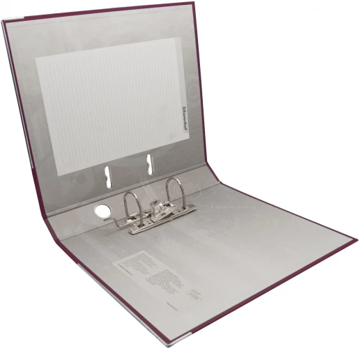 Папка-регистратор Silwerhof A4 50мм ПВХ/бумага бордовый мет.окант. сборная (упак.:2шт)