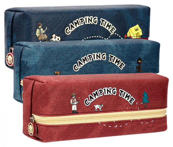 Пенал Deli 66974 ассорти 1отд. 200х70х70 ткань