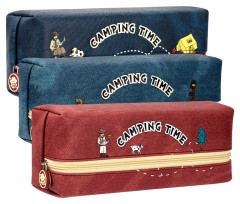 Пенал Deli 66974 ассорти 1отд. 200х70х70 ткань