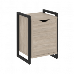 Loft Тумба на регулируемых опорах с распашным фасадом VR.L-T2.O Дуб аттик/Чёрный металл 500*460*719