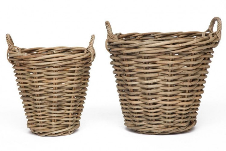 Корзина Secret De Maison Atala(набор из 2 штук), натуральный ротанг, 46*46*43 / 58*58*51, Натуральный Кубу / Natural Kubu