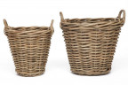 Корзина Secret De Maison Atala(набор из 2 штук), натуральный ротанг, 46*46*43 / 58*58*51, Натуральный Кубу / Natural Kubu