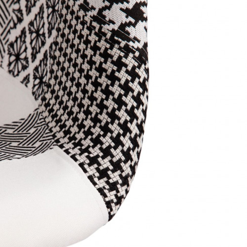 Кресло CINDY SOFT (EAMES) (mod. 101) / 1 шт. в упаковке, дерево береза/металл/мягкое сиденье/ткань, 61 х 60 х 80 см , black/white (черный/белый)