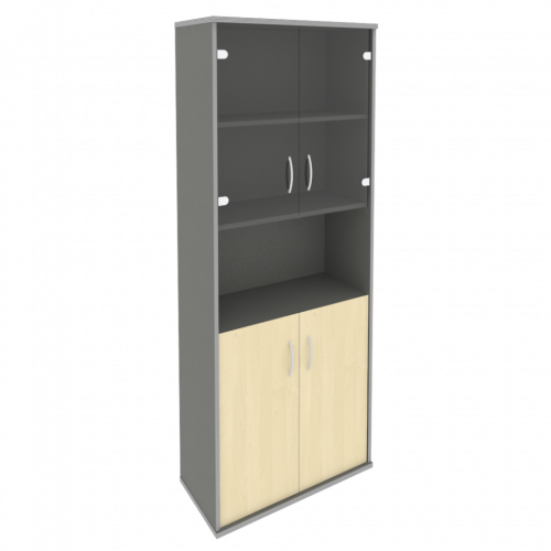 Riva Шкаф высокий широкий А.СТ-1.4 Клён металлик 770*365*1980