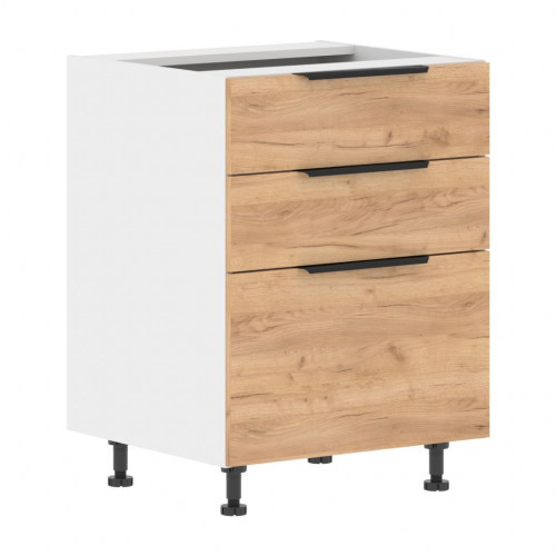 Шкаф напольный с ящиками MOB 6082.2 Дуб Бофорд/Белый 600х560х820 CORSICA