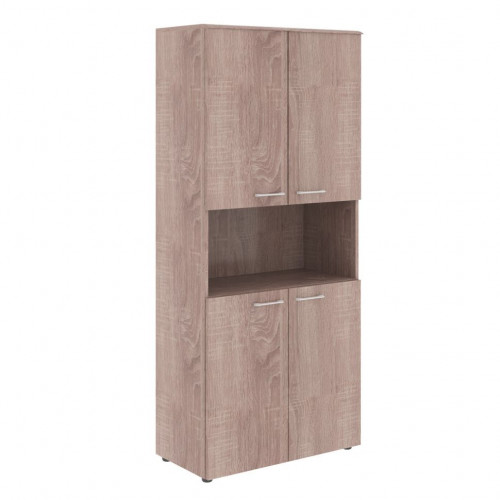 Шкаф с 2-мя комплектами глухих малых дверей и топом WHC 85.4 Дуб Сонома 856х432х1949 WAVE