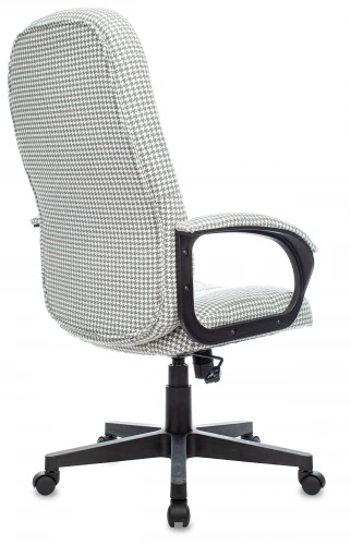 Кресло руководителя Бюрократ T-898 серый Morris-1 гусин.лапка крестов. пластик черный