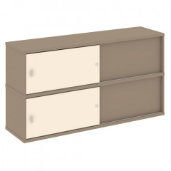 Estetica Надставка на две тумбы высокая ES.NV-5.2 Латте/Сатин 1500*410*795