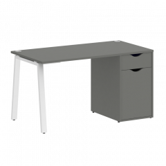 Home Office Стол письменный VR.SP-3-138.1.A Металлик/Белый металл 1380*720*750