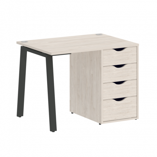 Home Office Стол письменный VR.SP-3-98.4.A Денвер светлый/Антрацит металл 980*720*750