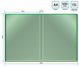 Папка с 10 прозр.вклад. Buro -ECB10GREEN A4 пластик 0.5мм зеленый