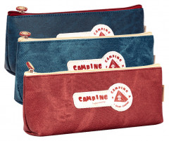 Пенал Deli 66976 ассорти 1отд. 215х85х45 ткань