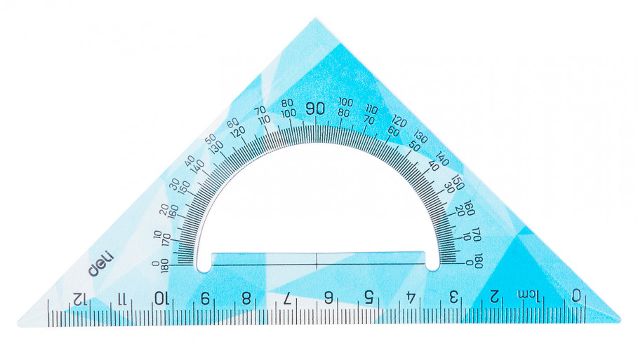 Набор линеек Deli EH649 пластик дл.15см ассорти компл.:лин.15см./треуг.2шт пластиковый пакет с европодв.