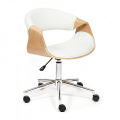 Кресло BEND , натуральный, кож/зам белый