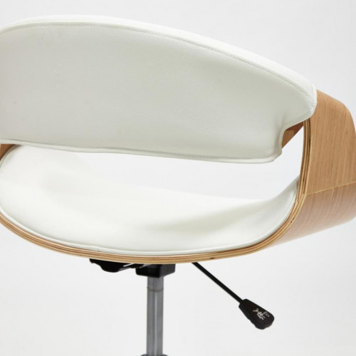 Кресло BEND , натуральный, кож/зам белый