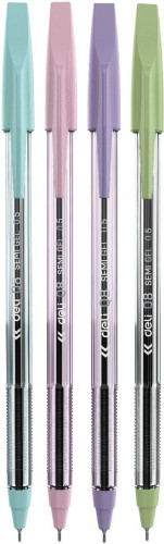 Набор ручек шариков. Deli Think EQ8-C ассорти/прозрачный d=0.5мм син. черн. (12шт)