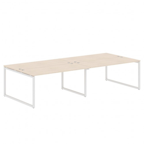 Стол 4-х местный XQWST 3214 Бук Тиара/Белый 3206х1406х750