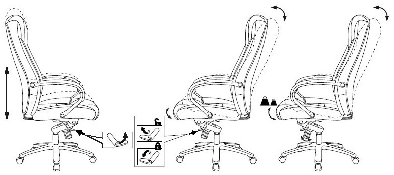 Кресло руководителя Бюрократ T-9924SL черный кожа крестов. металл хром