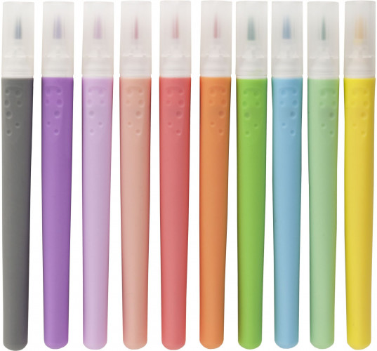 Фломастеры Silwerhof 13мм 146мм кисть Вентилируемый 10цв. пакет с европодвесом