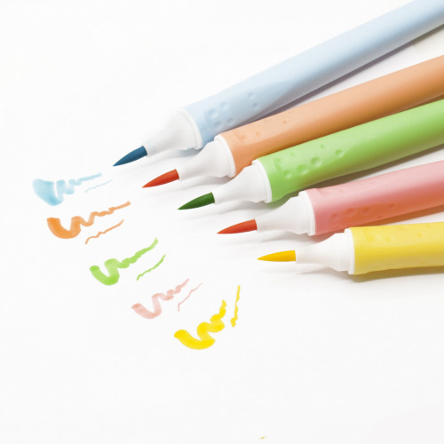 Фломастеры Silwerhof 13мм 146мм кисть Вентилируемый 10цв. пакет с европодвесом