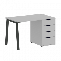 Home Office Стол письменный VR.SP-3-118.4.A Серый/Антрацит металл 1180*720*750