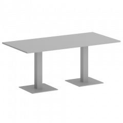 Home Office Стол прямоугольный VR.SP-5-180.2 Серый/Серый металл 1800*900*750