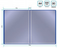 Папка с 30 прозр.вклад. Buro -ECB30BLUE A4 пластик 0.5мм синий