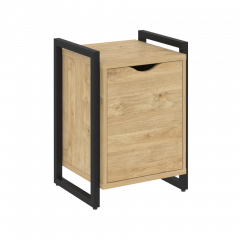 Loft Тумба на регулируемых опорах с распашным фасадом VR.L-T2.O Тиквуд светлый/Чёрный металл 500*460*719