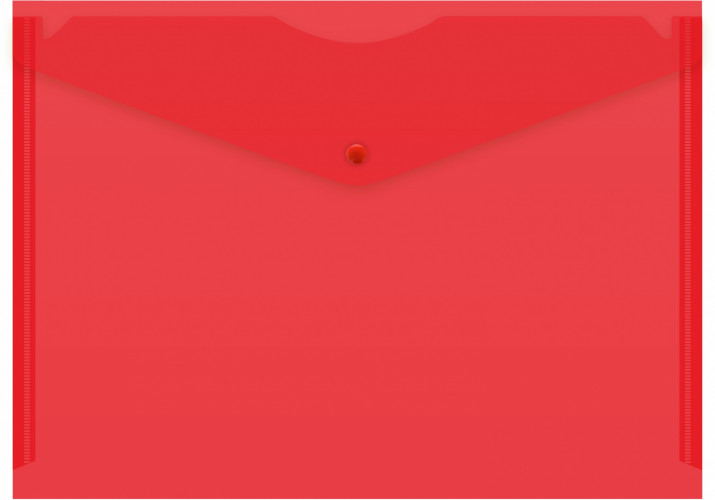 Конверт на кнопке Buro -PK120BU/RED A4 пластик 0.12мм красный