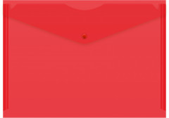 Конверт на кнопке Buro -PK120BU/RED A4 пластик 0.12мм красный