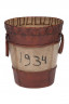Корзина Secret De Maison BUCKET ( mod. M-2432 ) , металл/кожа буйвола/ткань, 39*39*42, коричневый, ткань: винтаж