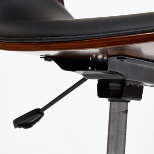 Кресло BEND , орех, кож/зам черный