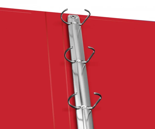 Папка на 4-х кольцах Бюрократ -0818/4RRED A4 пластик 0.7мм кор.18мм внутр. с вставкой красный